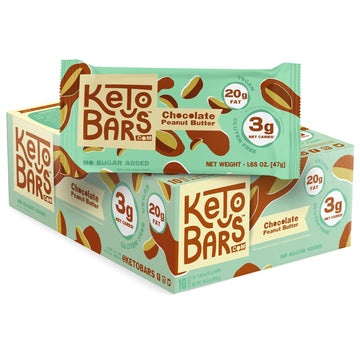 KETO BARS : The Original High Fat, Low Carb, Ketogenic Bar. Gluten Free, Homemade with simple ingredients. [Chocolate Peanut But