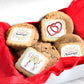 Happy Anniversary Cookies Gift Basket Chocolate Chip Cookies Fudge Filled For Men Women Husband Wife | Individually Wrapped | Large Cookies | Couples   | Nut Free