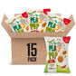 PEAKAPOP Veggie Chips - Plant-Based Popped Chips, Vegan & Gluten-Free, Chili Lime, 1 oz Bags (15-Pack)