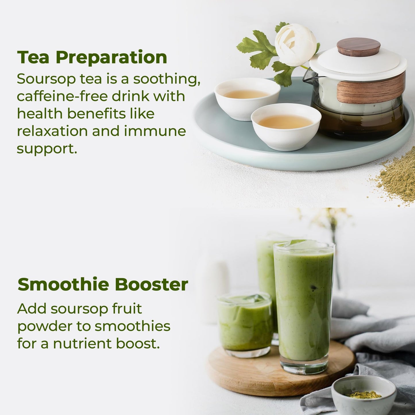 FRESHDRINKUS Soursop Fruit Powder, 100% Natural, Vegan, 1oz, No Additives, Gluten-Free, Handmade
