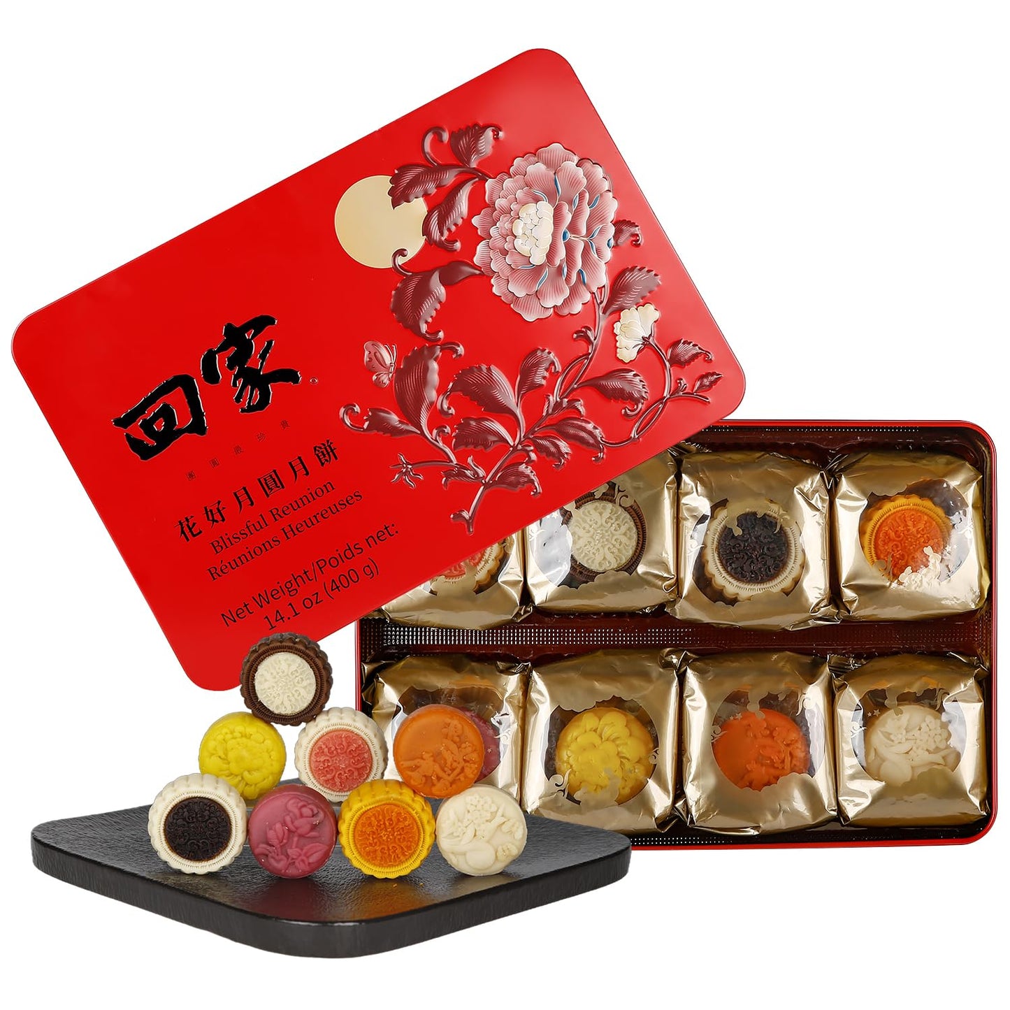 ONETANG Assorted Lava Mooncakes, Mid-Autumn Festival Mix, 400g (14.1oz), Freshly Baked Family Gifts