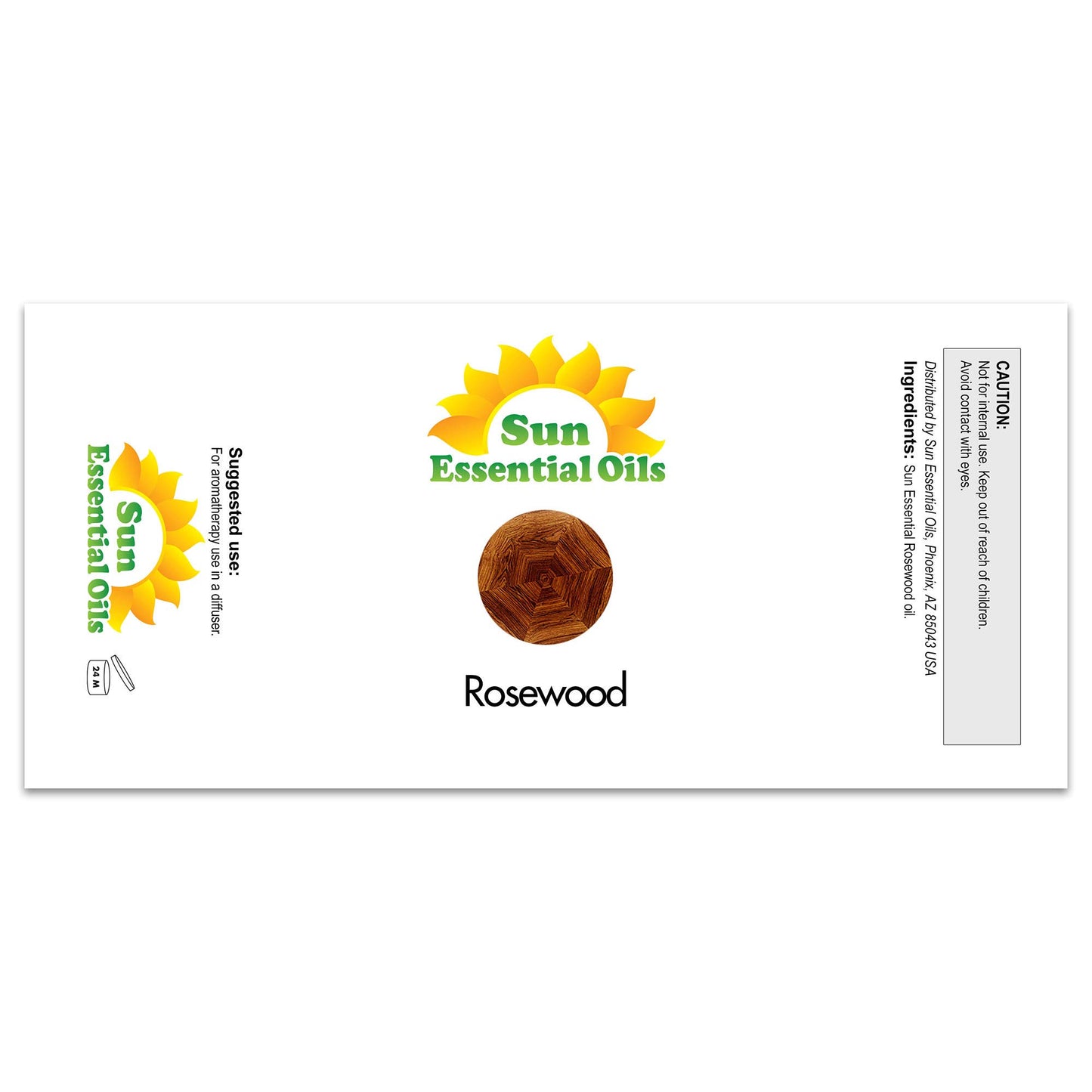 Sun Essential Oils 4Oz - Rosewood Essential Oil - 4 Fluid Ounces