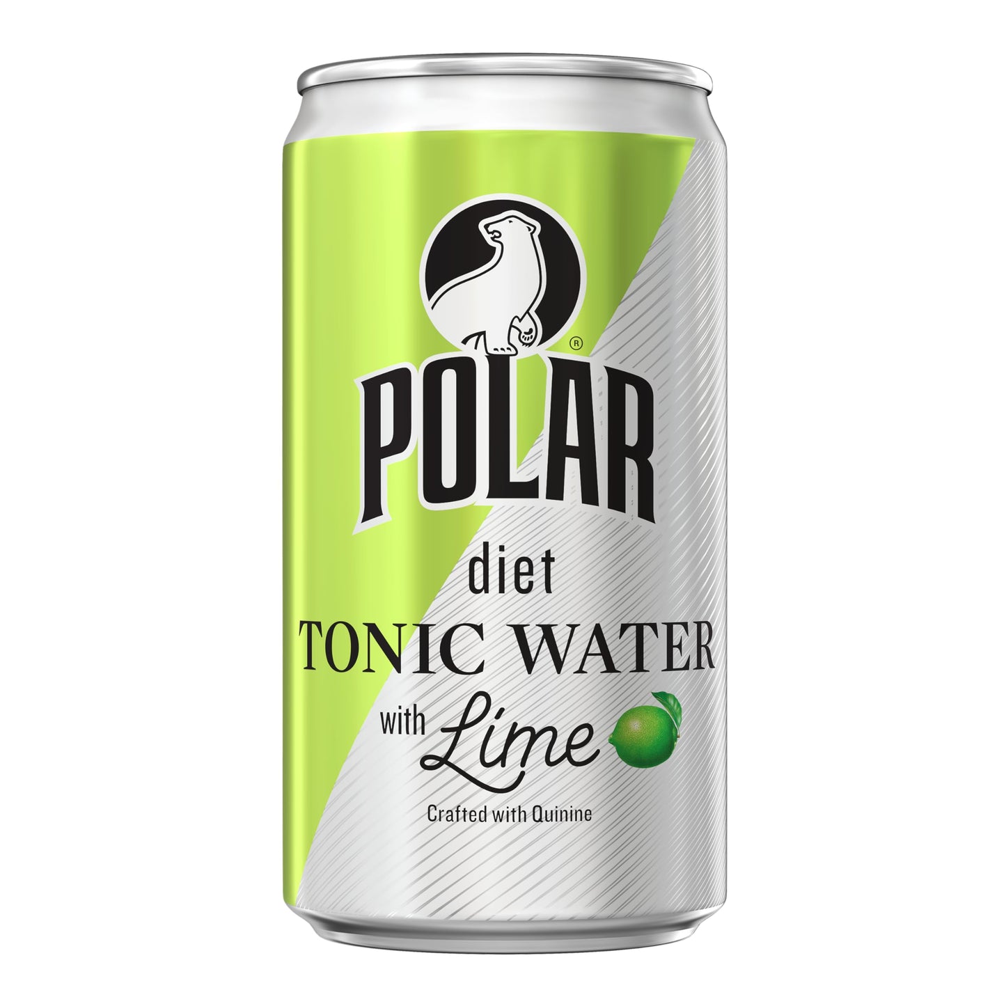 POLAR Diet Tonic Water with Lime, 7.5oz, Pack of 24, Zero Calories