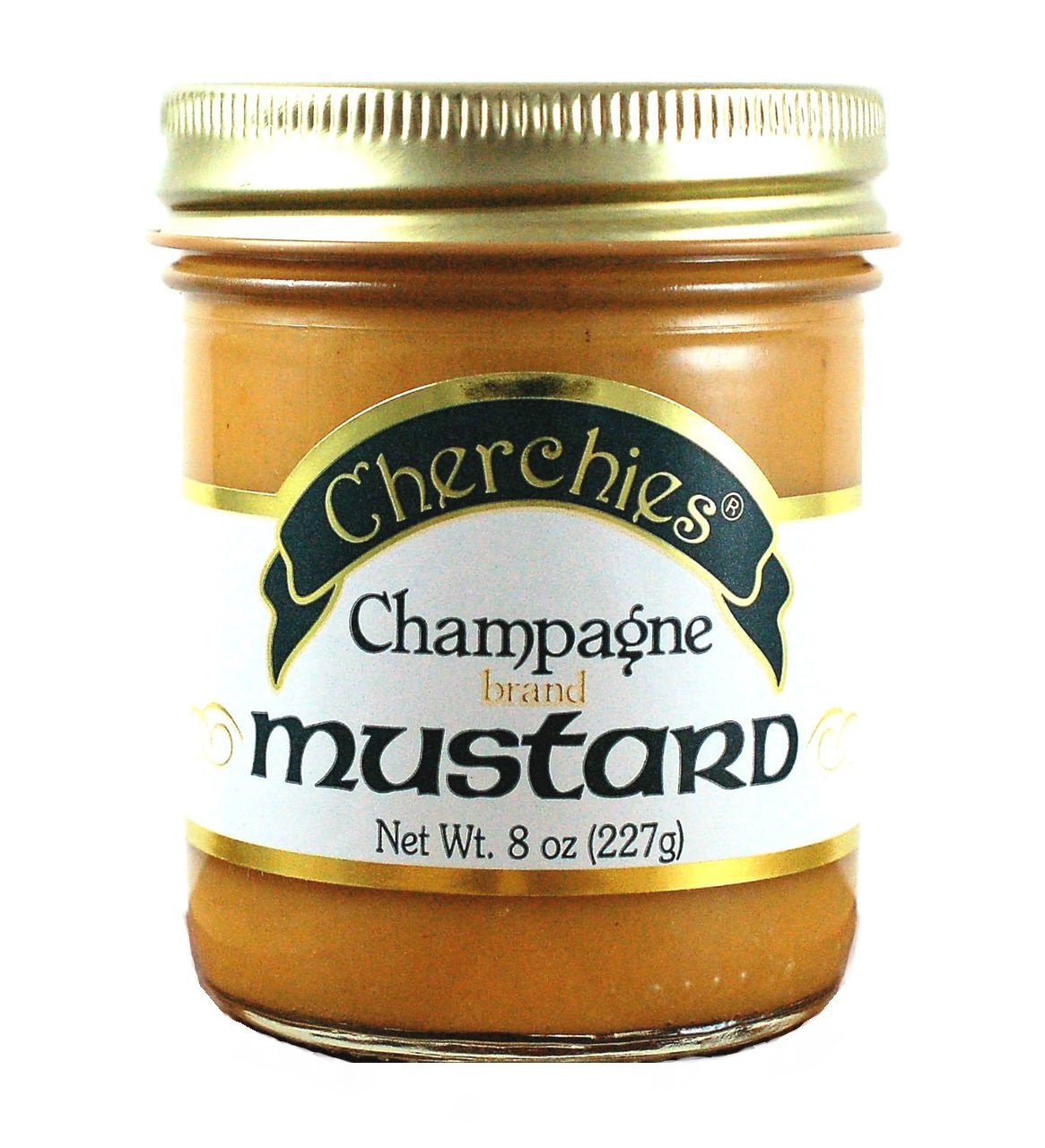 Cherchies Champagne Brand Mustard, 8 Ounce, Pack of 1, Gourmet Condiment