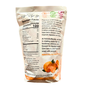 Probiotic Dried Apricots, No Added Sugar, 40 Oz, High Fiber With Bonus Bag Sealer Clip By Rh940