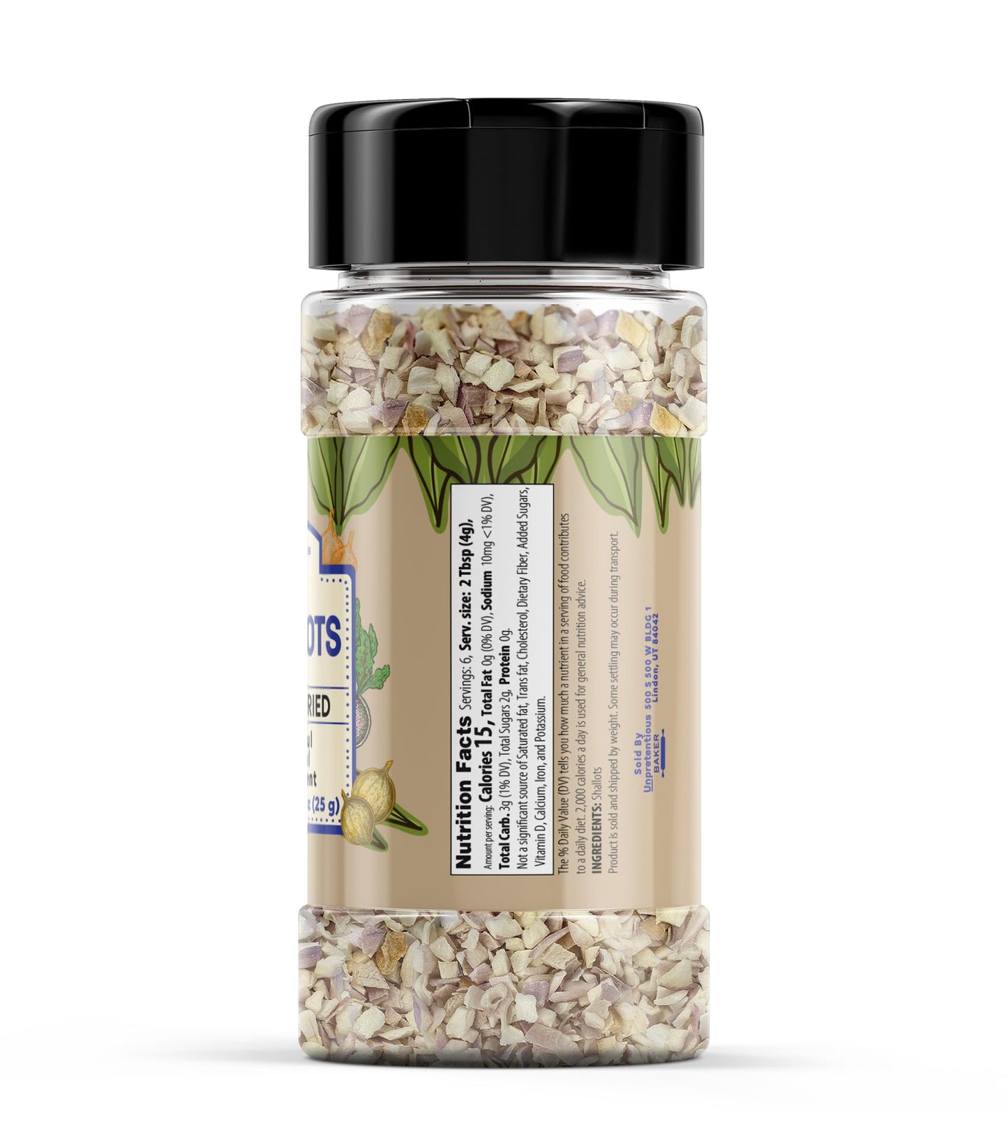 Unpretentious Freeze Dried Shallots, 0.9 Oz, Flavorful, Gluten-Free