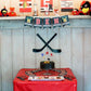 Rssta i Hockey Theme Birthday Cake Topper - Silver Cardstock Decoration for Baby Showers and Parties