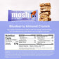 Mosh Blueberry Almond Crunch Keto Protein Bars, High Fiber, Low Carb, Gluten Free, High Protein, Brain Healthy Snack, 12 Count