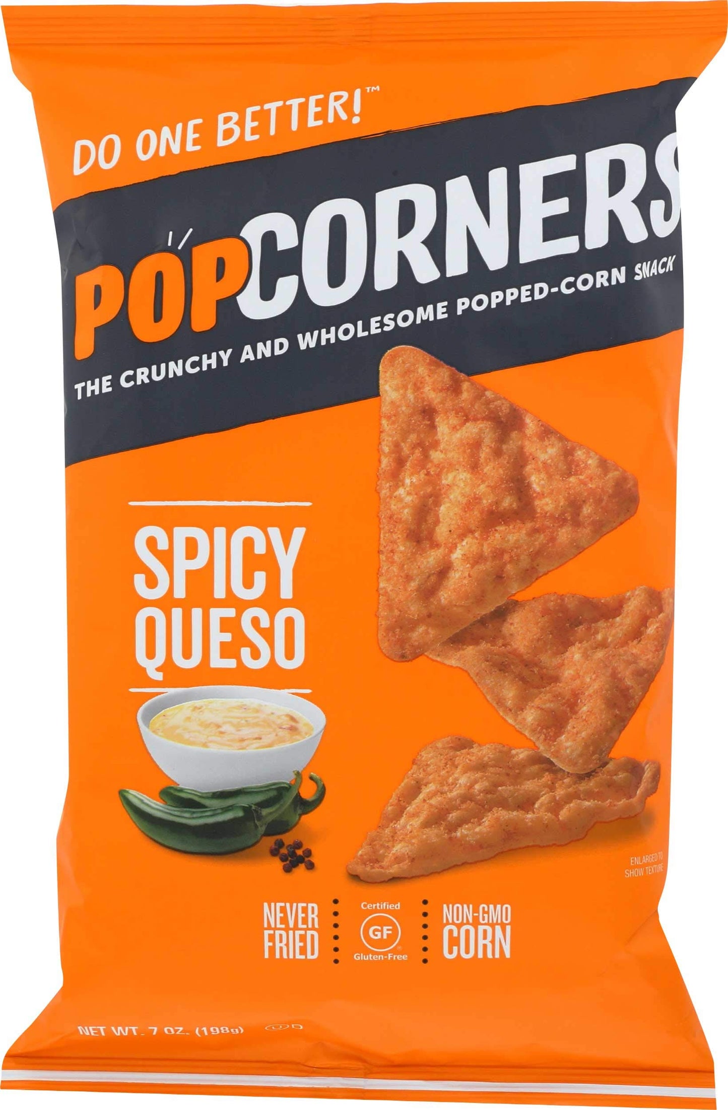 Popcorners Spicy Queso Corn Chips 7 Ounce -- 12 Per Case