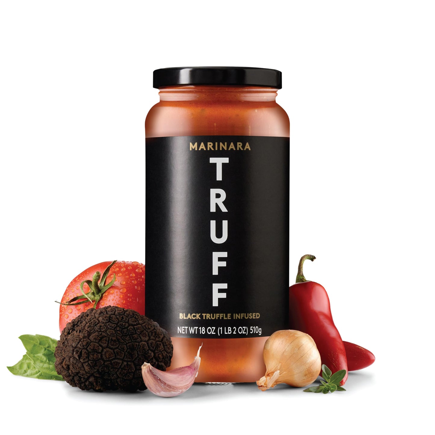 TRUFF Pasta Sauce, Black Truffle Marinara | Flavorful Tomato Sauce for Pasta, Pizza, and More | Non-GMO, Vegan, Pack of 2 (Marin