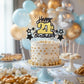 Happy 21St Birthday Cake Topper, Black And Gold Glitter Cake Toppers, 21 Year Birthday Party Cake Decoration
