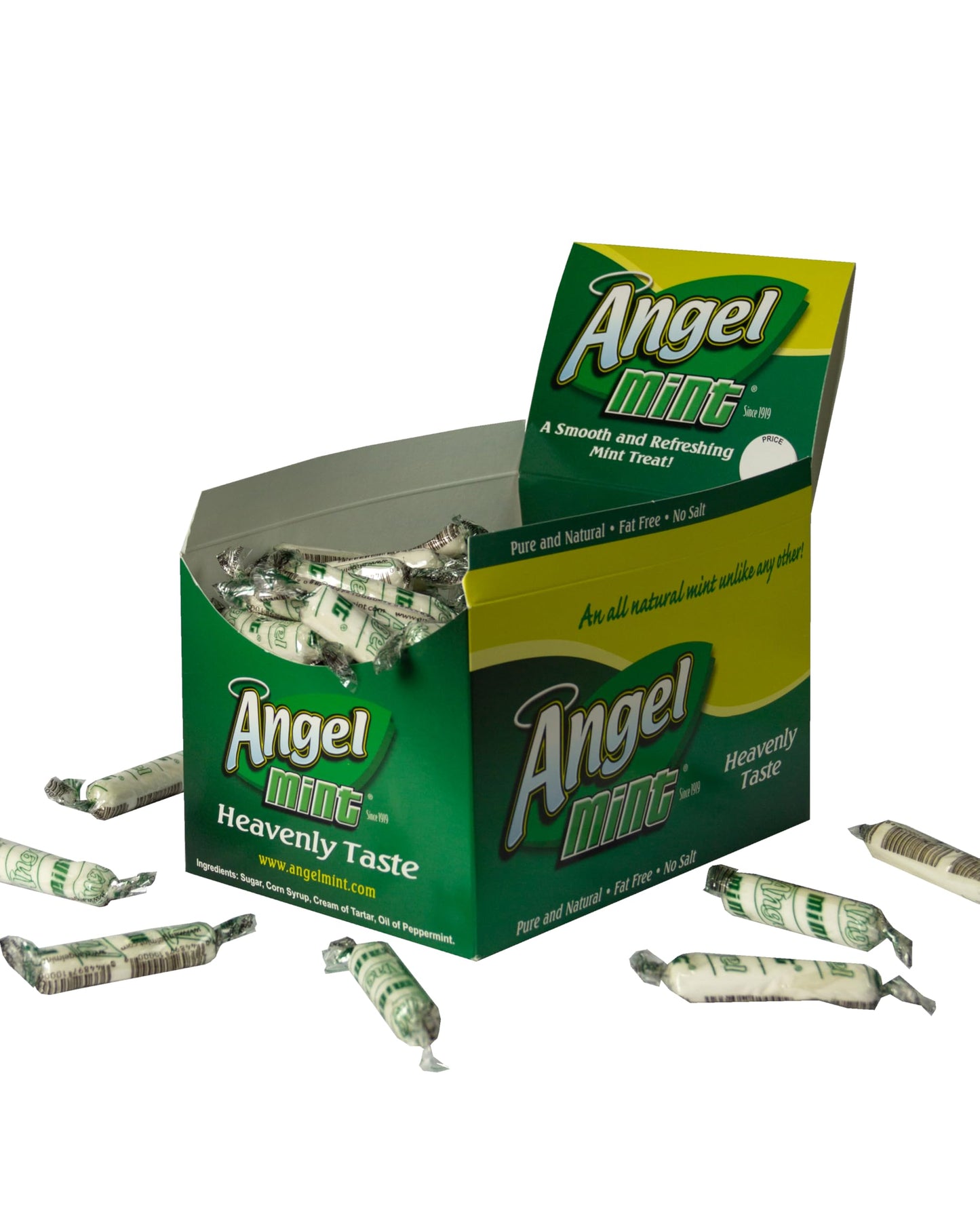 Original Angel Mint 40 oz box | Individually Wrapped Mint Treats | Old Fashion Candy |Pure and Natural | Fat Free | Gluten Free