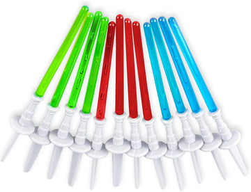 Super Z Outlet Light Sabre Cupcake Decoration Toppers Sticks Picks Set For Children Birthday Party, Fan Shows, Movies, 4'' Inche