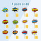 Superhero Boom Cupcake Toppers 48 Pack Happy Birthday Cake Decor For Kids Hero Theme Birthday Party Supplies Celebrating Party E