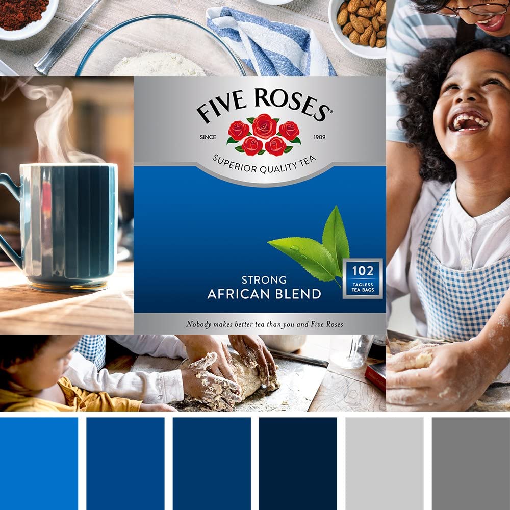 KIMBONNI Five Roses Tea Bags - African Blend, Strong, 102 Count, 250g