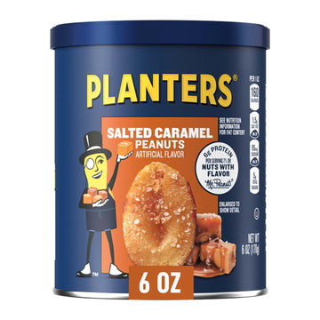 PLANTERS Salted Caramel Peanuts, Sweet Snacks, 6 Ounce, 8-Pack