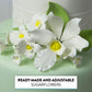 Global Sugar Art Cymbidium Orchid Sugar Cake Flowers Spray, White, 1 Count By Chef Alan Tetreault