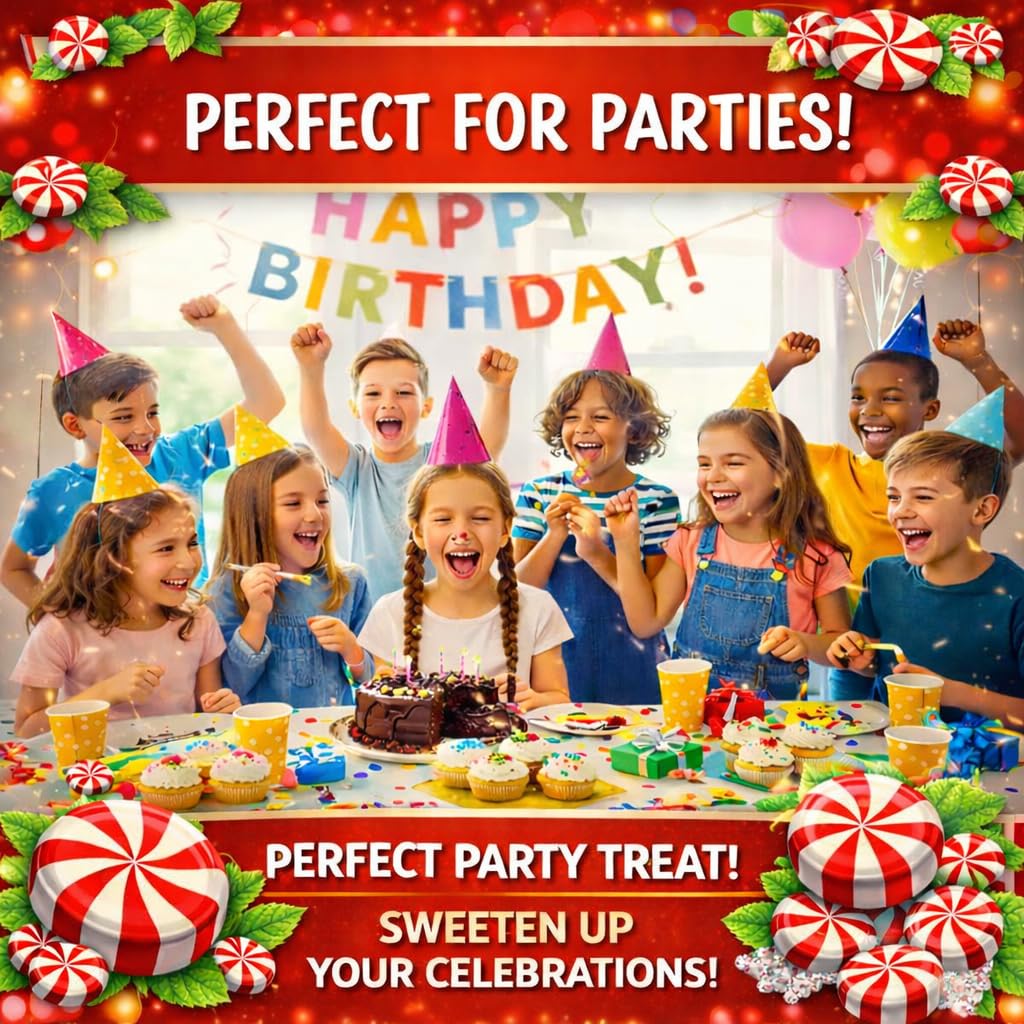 Individually Wrapped Fruit Hard Candies with Juicy Center, Bulk Bag for Pinata Stuffers, Party Treats & Candy Buffet Favors (2LB