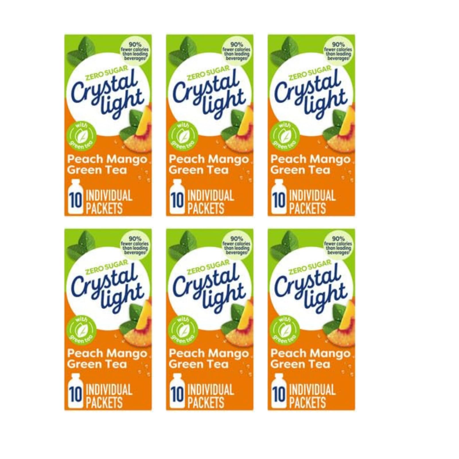 Crystal Light On-The-Go Drink Mix Packets, Zero Sugar Powdered Water Enhancer, Natural Flavor Low Calorie Beverage Mix, Made wit
