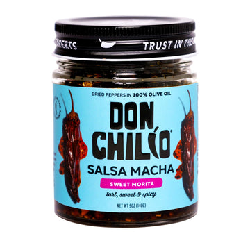Don Chilio Sweet Heat Macha Chile (5Oz.) - Keto-Friendly Mouthwatering Sweet Heat Flavor Salsa Sauce in Oil - 100% Naturally-mad