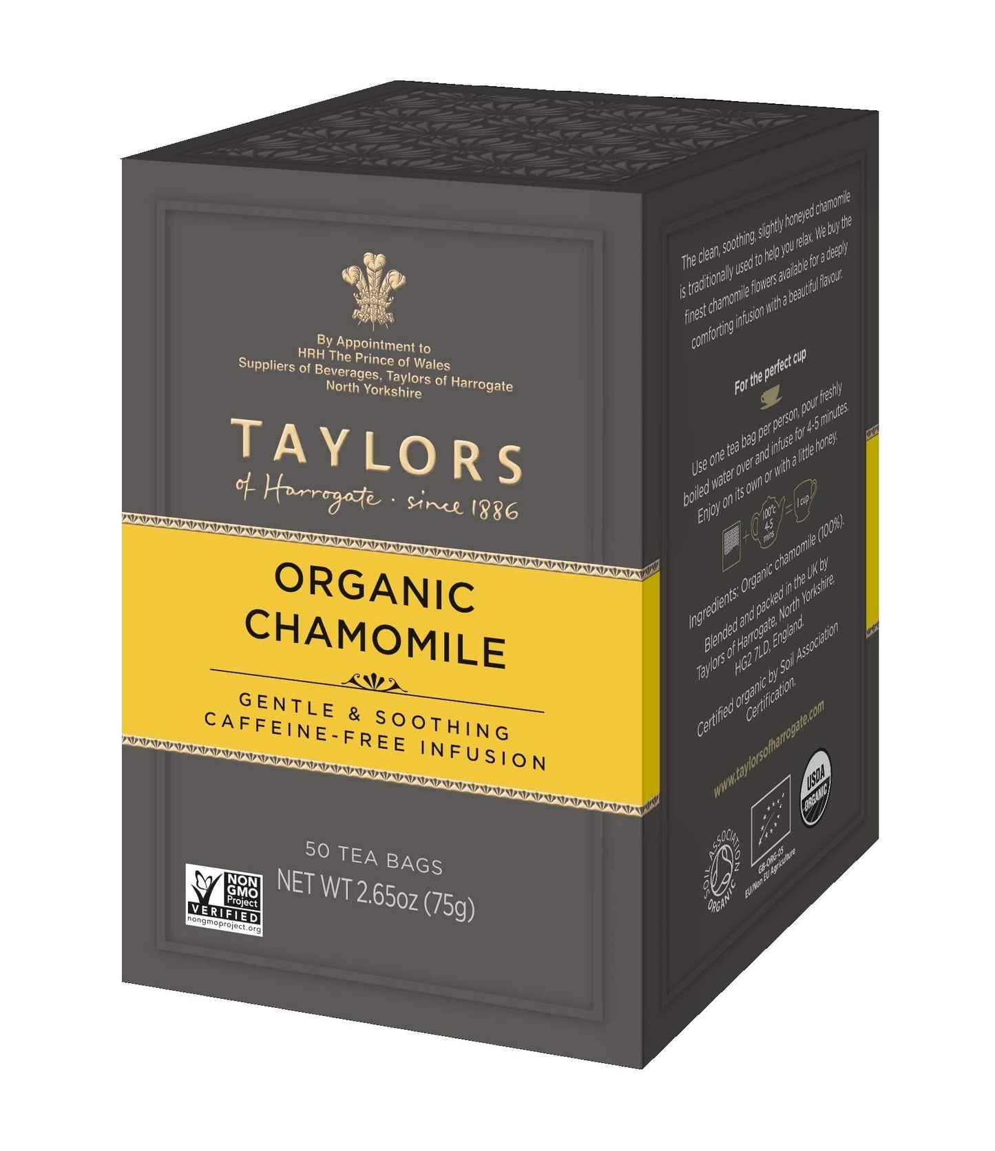 Taylors Of Harrogate Organic Chamomile Herbal Tea, 50 Teabags