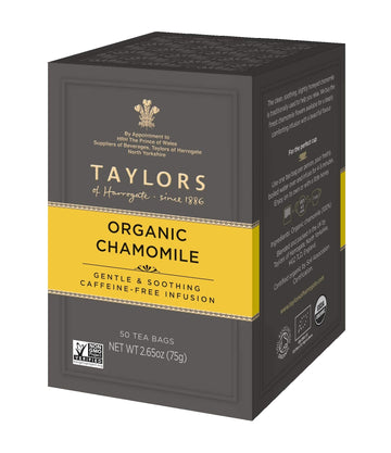 Taylors Of Harrogate Organic Chamomile Herbal Tea, 50 Teabags