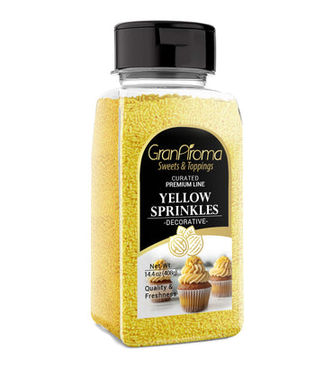 GranAroma Yellow Sprinkles, 14.4 oz, Decorative, Cakes & Cupcakes