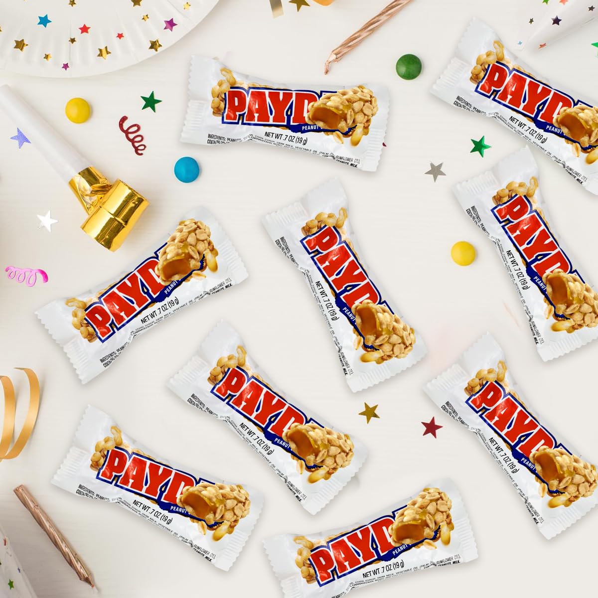 Peanut Caramel Candy Bars Snack Size 2Lb Bulk for Home Snacking, Movie, or Office Break Hours - Delicious Individually Wrapped P