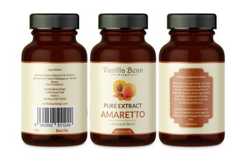 Pure Amaretto Extract For Baking And Flavoring - 4 Oz - Premium Quality Natural Flavors For Baked Goods, Desserts, & Cooking