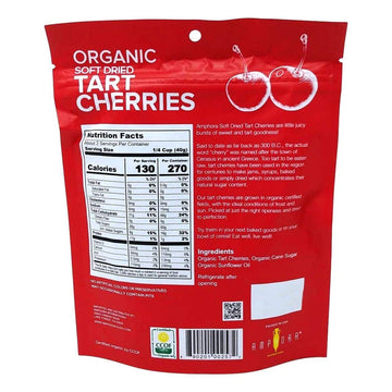 Amphora, Soft Dry Fruit Organic Cherries, 3 Ounce (Pack Of 1)