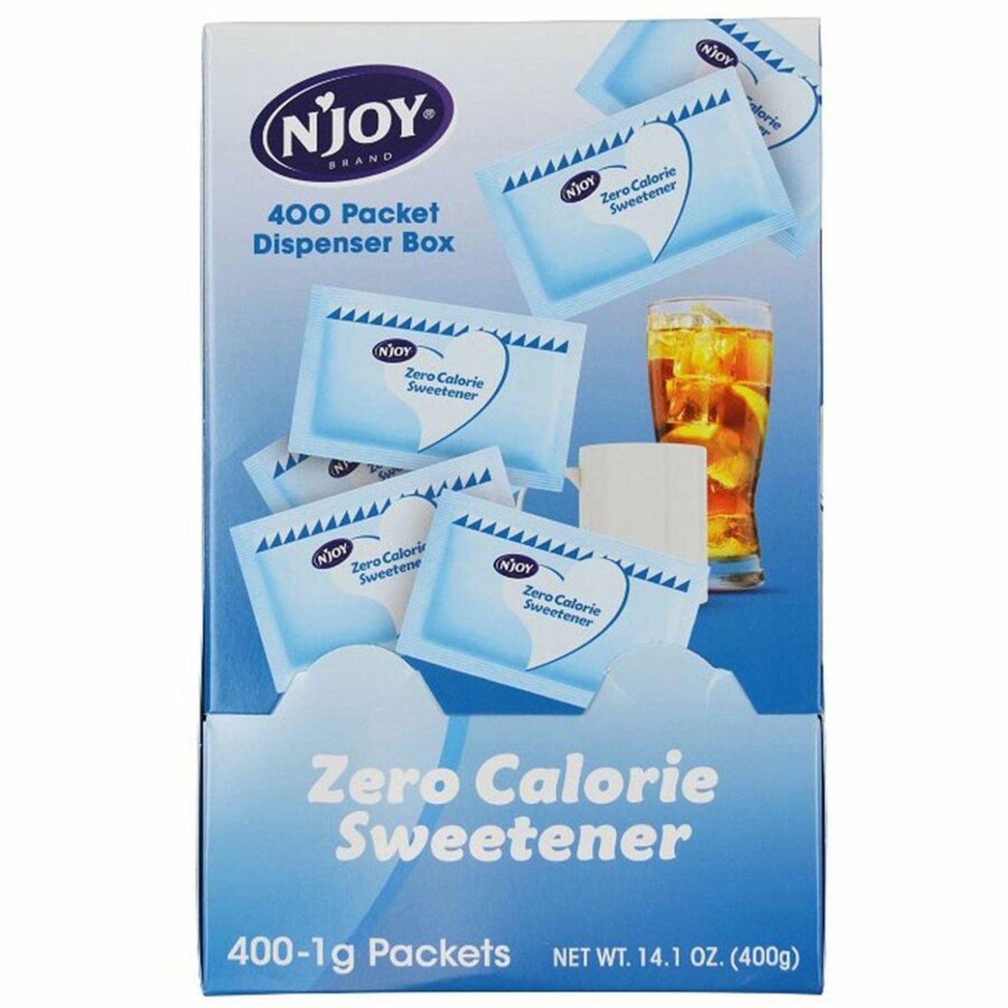 N'Joy Zero Calorie Sweetener, Kosher, Gluten & Sodium Free, Blue Aspartame, 400 Count