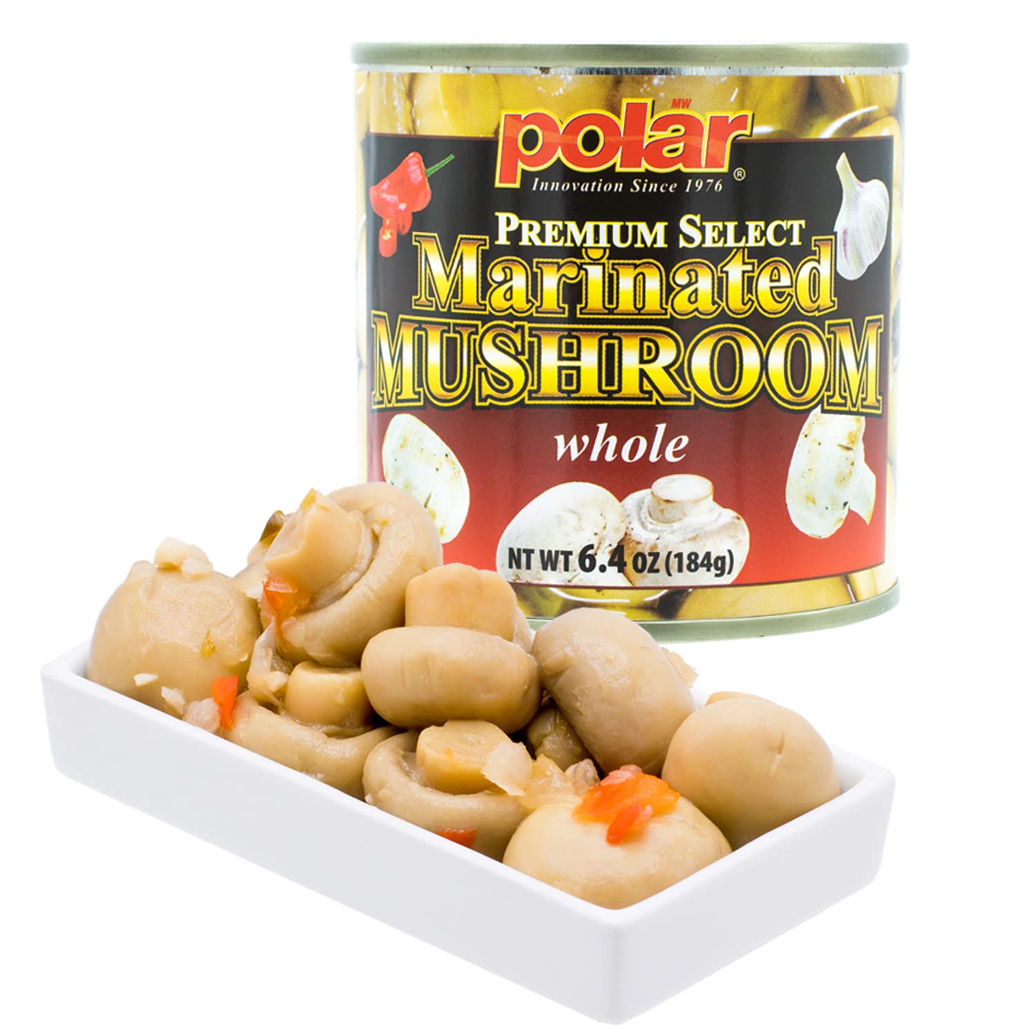 MW Polar Premium Select Whole Marinated Mushrooms 6.4oz (Pack of 1)