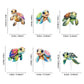 Ercadio 30 Pcs Double Sided Turtles Cupcake Toppers For Baby Happy Birthday Party Cake Sea Animals Baby Shower Party Picks For S