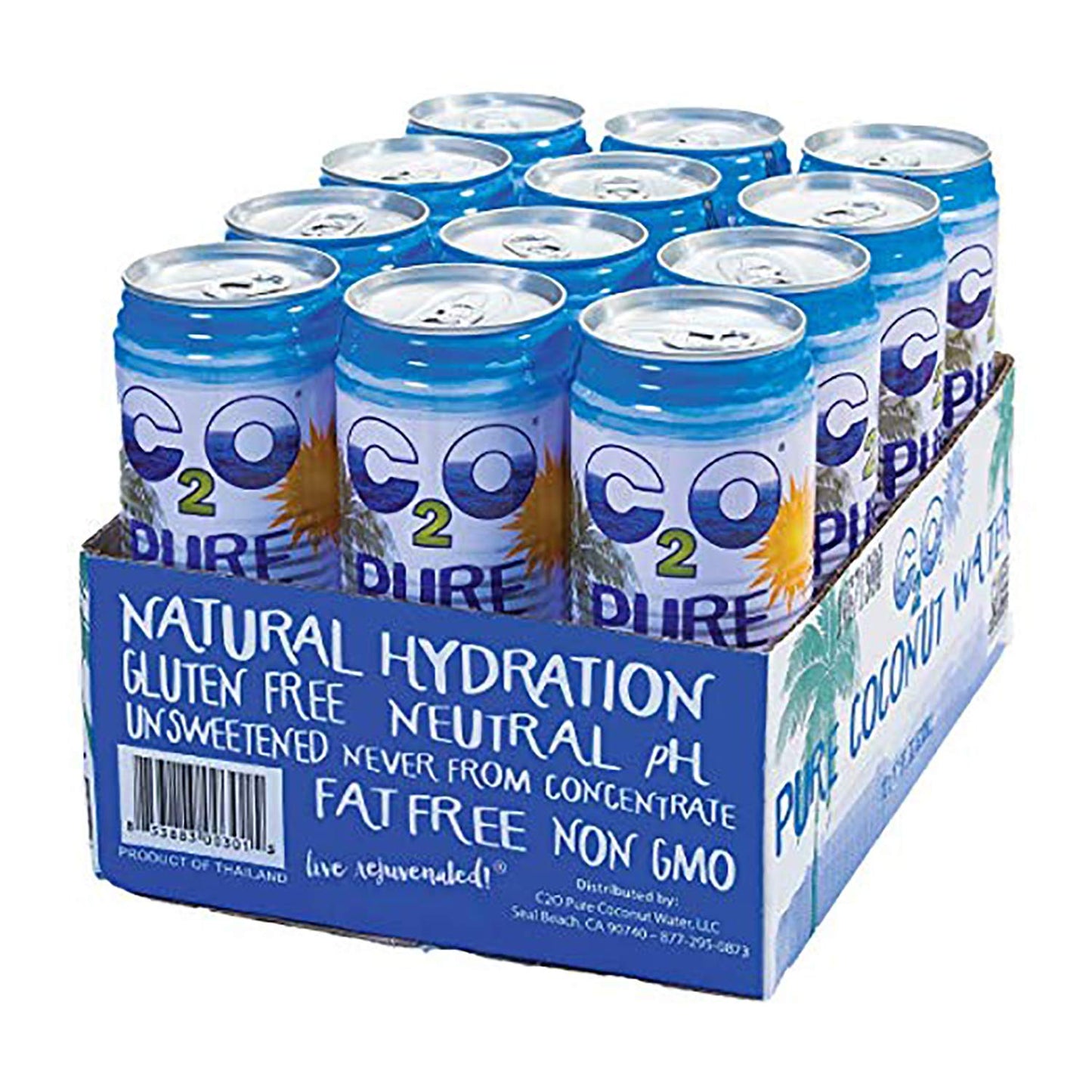 C20, Coconut Wtr Pure, 17.5 Oz, (Pack Of 12)