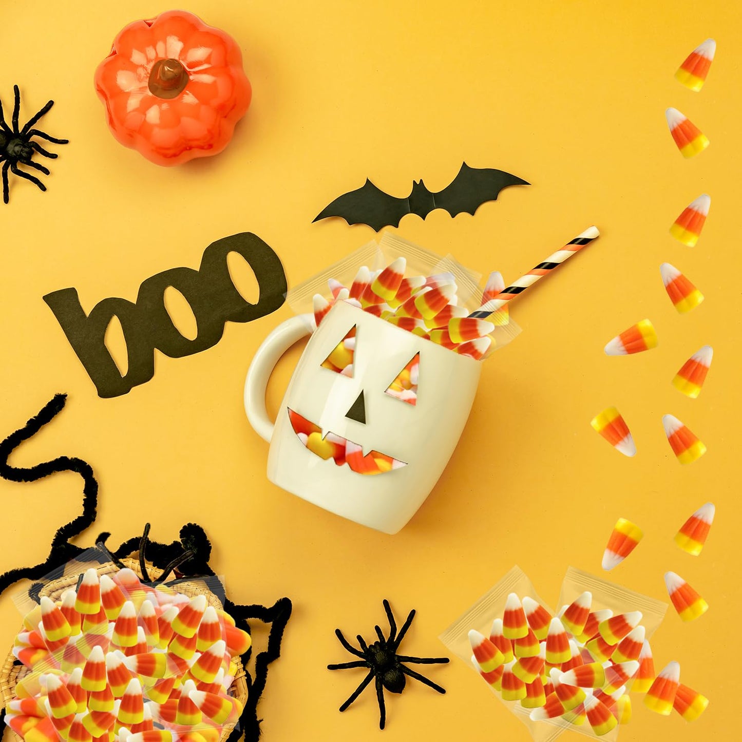 Fruidles Halloween Candy Corn - 60 Individual 1oz Bags - Classic Halloween Candy for Trick-or-Treaters, Made in USA (60-Pack)