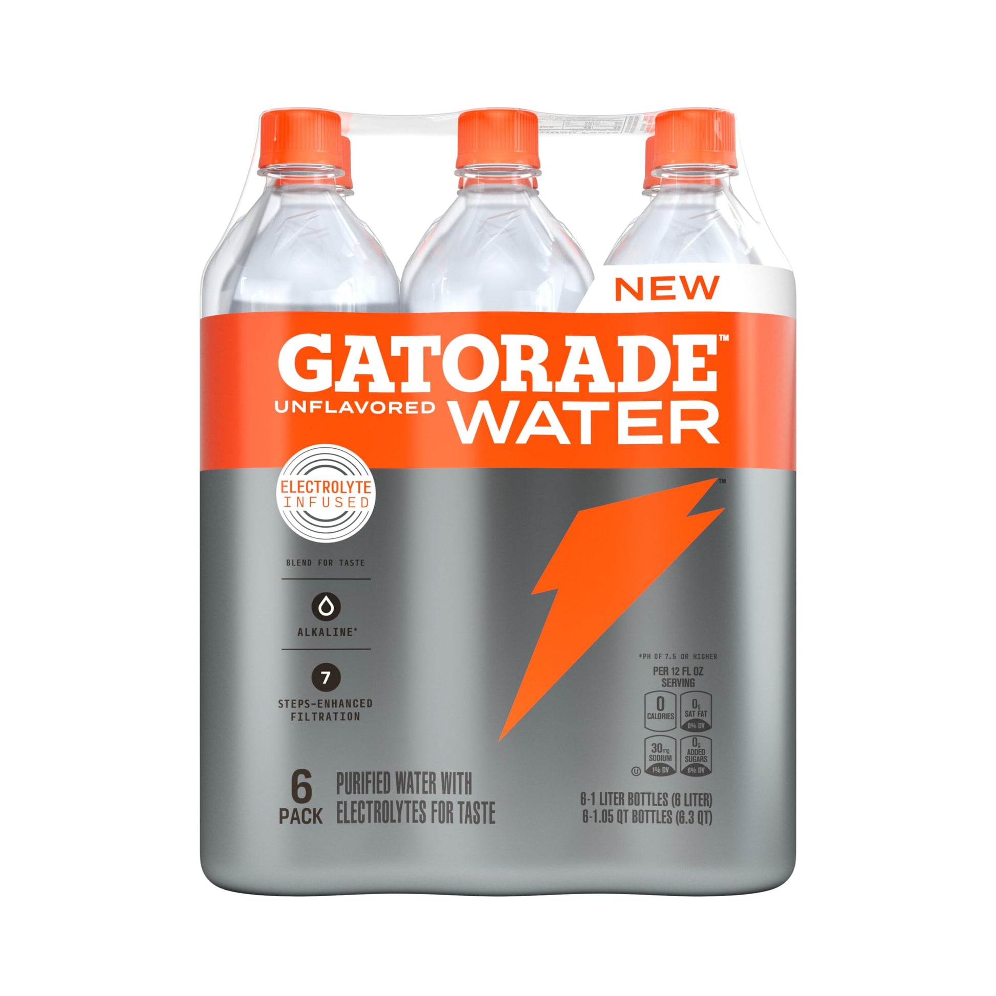 Gatorade Sports Drink, 1L (Pack of 6) - 202.8 Fl Oz Total, Hydration Beverage