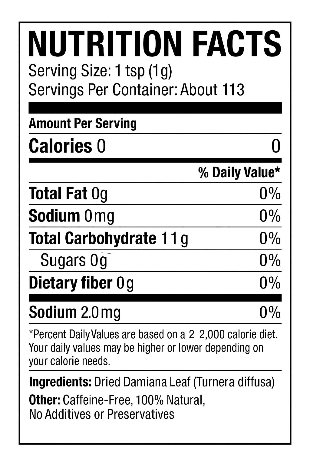 Damiana Leaf Tea (Turnera diffusa) - 4 oz Loose Herbal Te - Authentic Mexican Origin - 100% Natural  Non-GMO  Caffeine-Free  Gluten-Free  Vegan - Herbal Infusion by Bexpertsusa