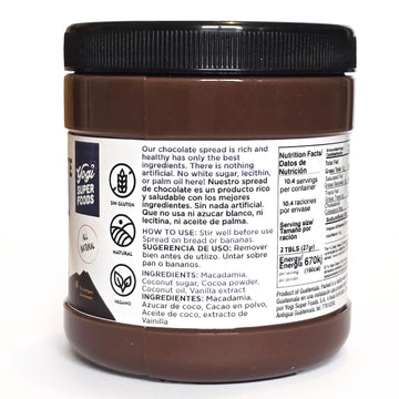 Yogi Super Foods Chocolate Spread, Keto Chocolate Dessert, Low Carb, Keto Friendly, Vegan Healthy Chocolate Spread, Keto Sweets,