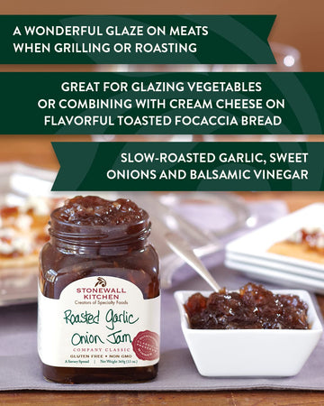 Stonewall Kitchen Roasted Garlic Onion Jam, 13 Ounces (Pack Of 2)