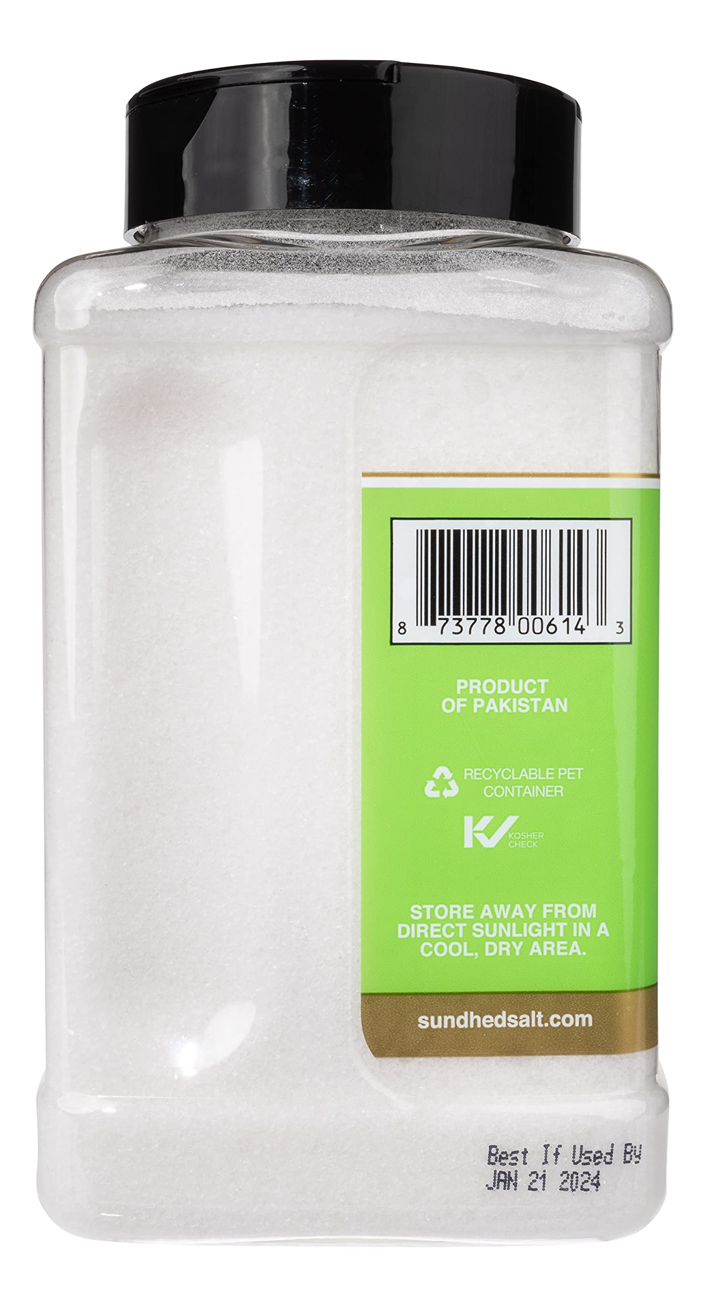 Sundhed Natural White Rock Salt (Fine) in Refill | 750 Grams (26.45 oz) | Gourmet Seasoning Salt | Real and Natural Iodized Tabl