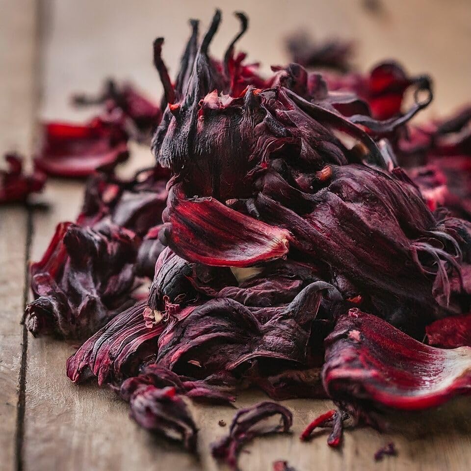Akshit Dried Hibiscus Flowers, Loose Leaf Tea, 5.2oz (Pack of 2), Edible Petals for Tea and Agua Fresca
