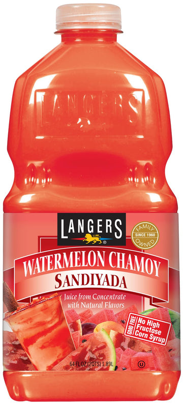 Langers Watermelon Chamoy, Sandiyada, Juice Cocktail, 64 Fl Oz (Pack of 1)