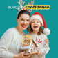 Baketivity Gingerbread House Kit - Bake and Build Edible Gingerbread House - Kids Baking Set with Premeasured Ingredients