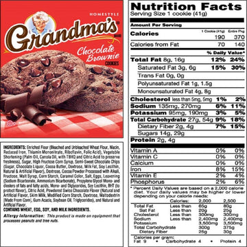 Grandma Cookies Brownie - Pack Of 8 (2.12Oz Each) For Halloween, Christmas And More In A Nikan Supplies Bag