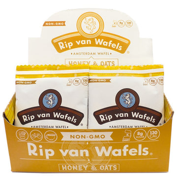Rip Van Wafels Snack Wafels, Honey And Oats, 1.2Oz, 16 Count