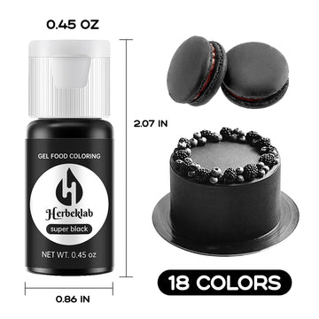 Gel Food Coloring 18 Colors X .45 Oz Vibrant Icing Colors Concentrated Gel Food Color Dye For Baking Icing Cookie Cake Decoratin