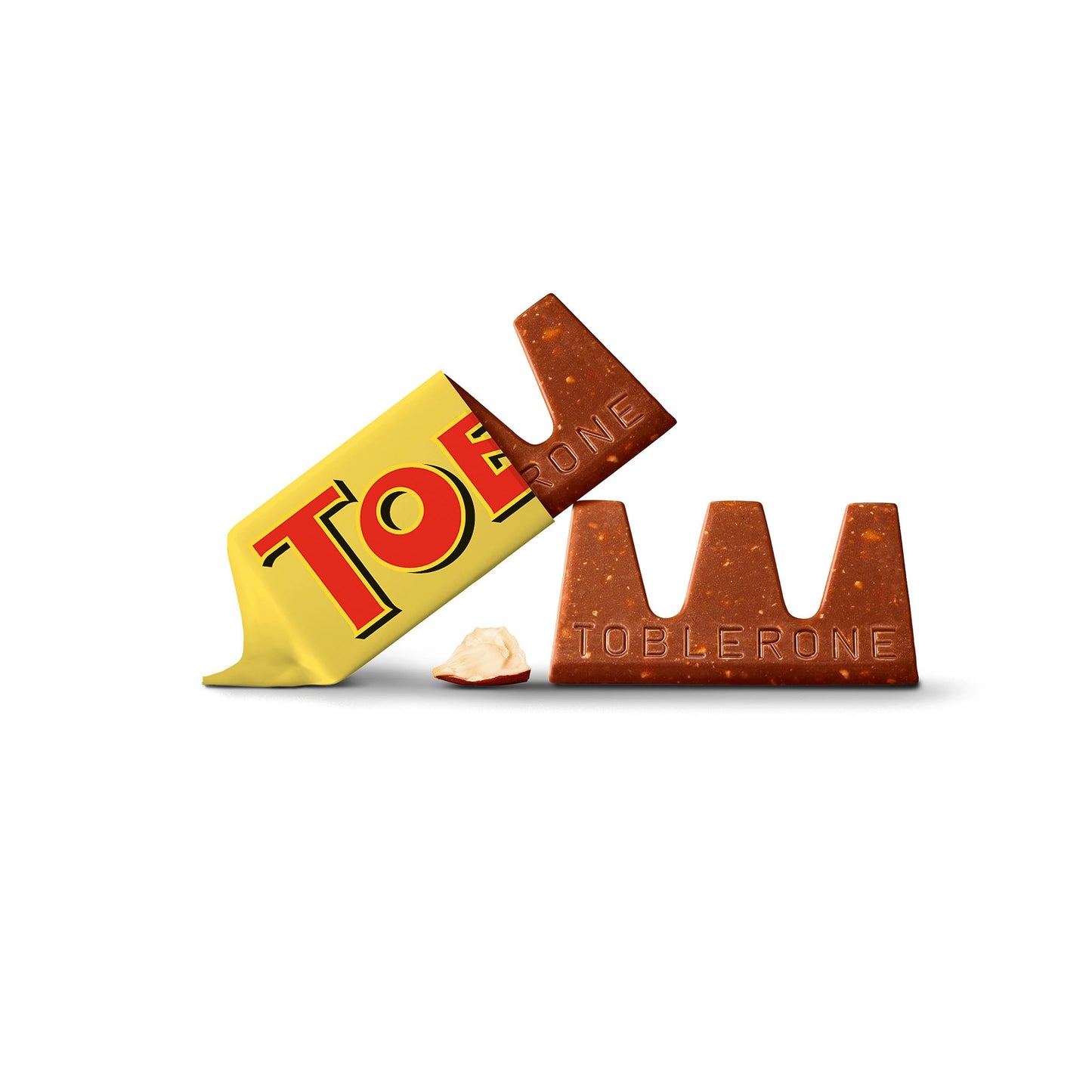 Tiny Toblerone Milk Chocolate Bars With Honey And Almond Nougat, 7.05 Oz (25 Pieces)