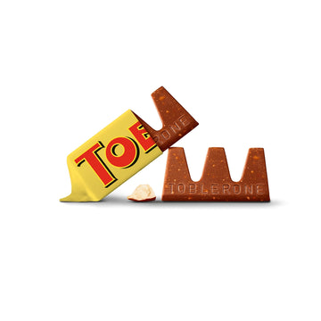 Tiny Toblerone Milk Chocolate Bars With Honey And Almond Nougat, 7.05 Oz (25 Pieces)