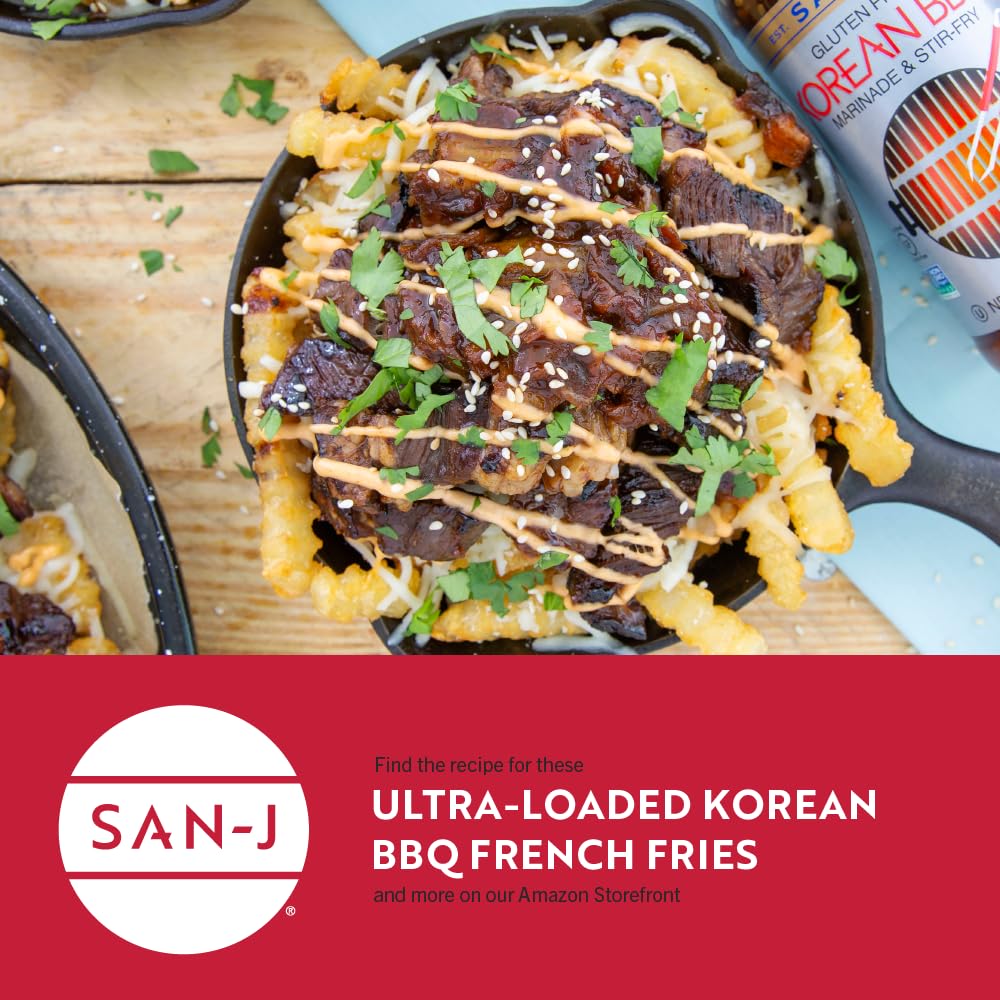 San-J gluten Free Korean BBQ cooking Sauce - Marinade & Stir Fry Sauce Bulgogi Sauce Korean BBQ Marinade Korean Barbecue Sauce N