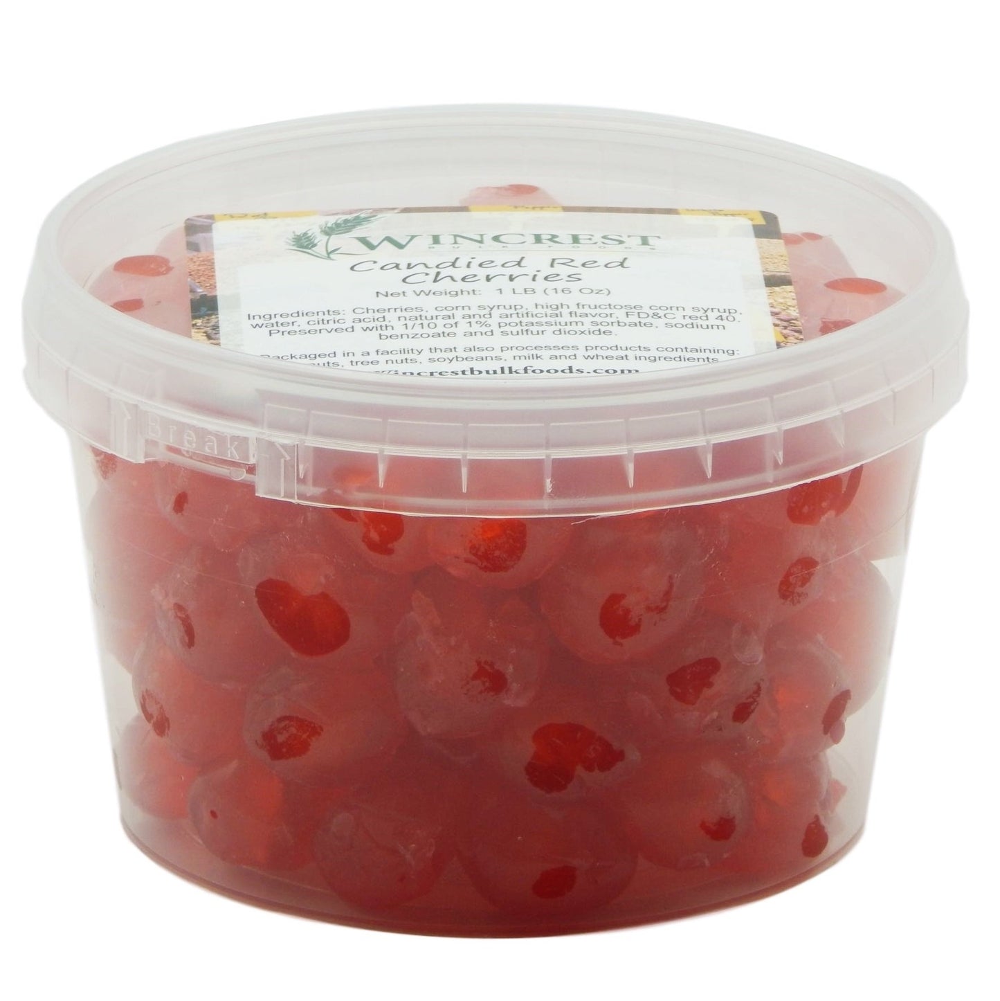 Candied Fruit - 1 Lb Tub (Red Cherries)